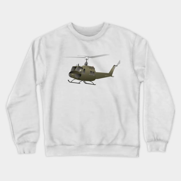 UH-1 Huey Helicopter Crewneck Sweatshirt by NorseTech